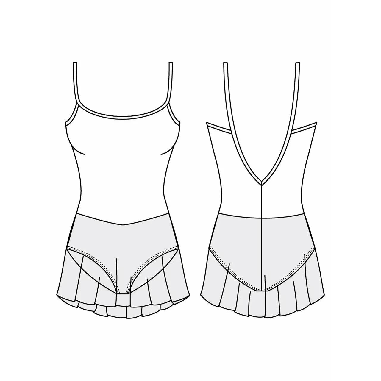 Adult Camisole Dance Dress - Garnet