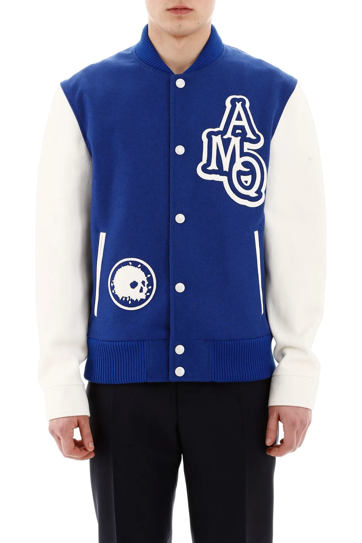 Alexander McQueen Skull Logo Bomber Jacket