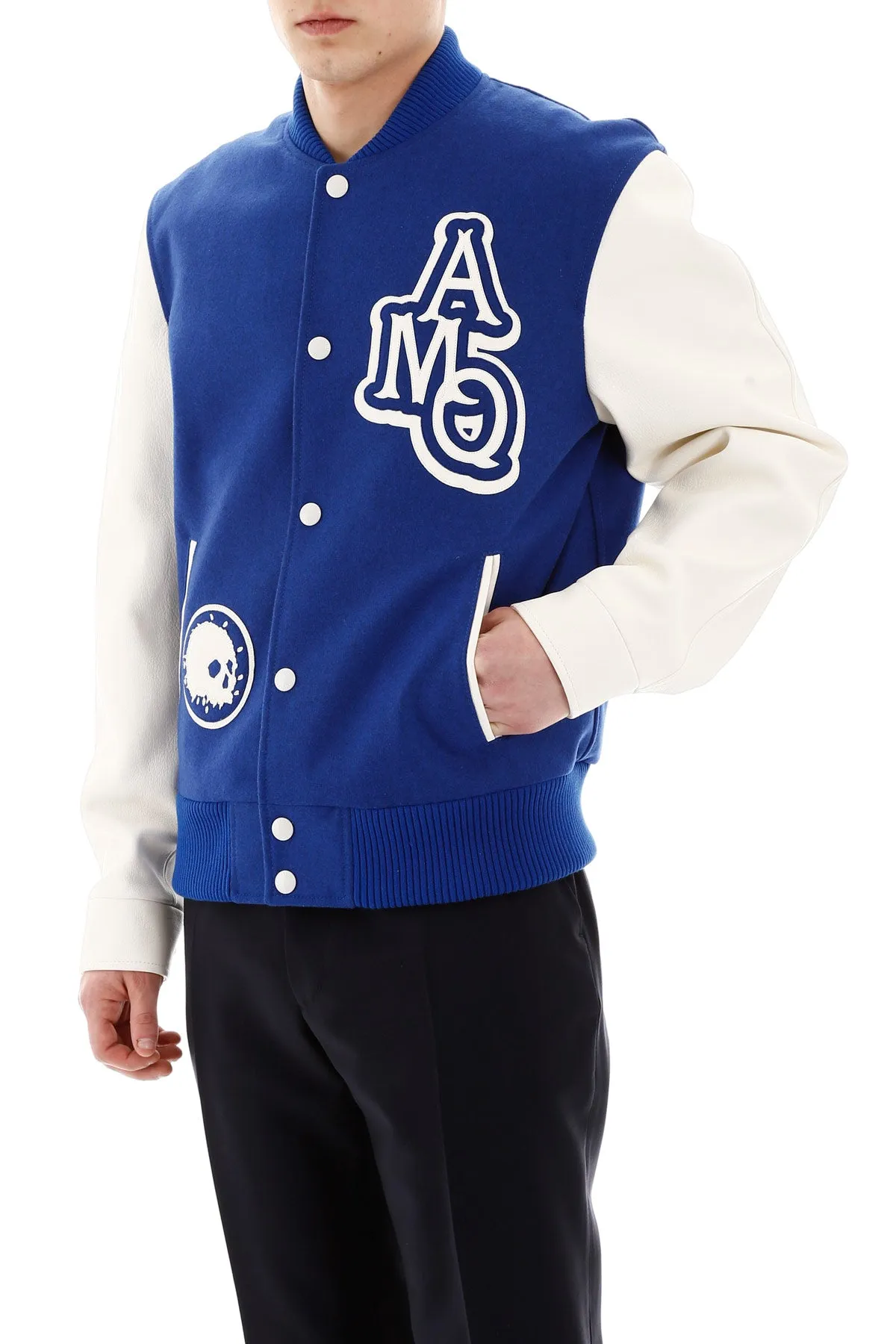 Alexander McQueen Skull Logo Bomber Jacket