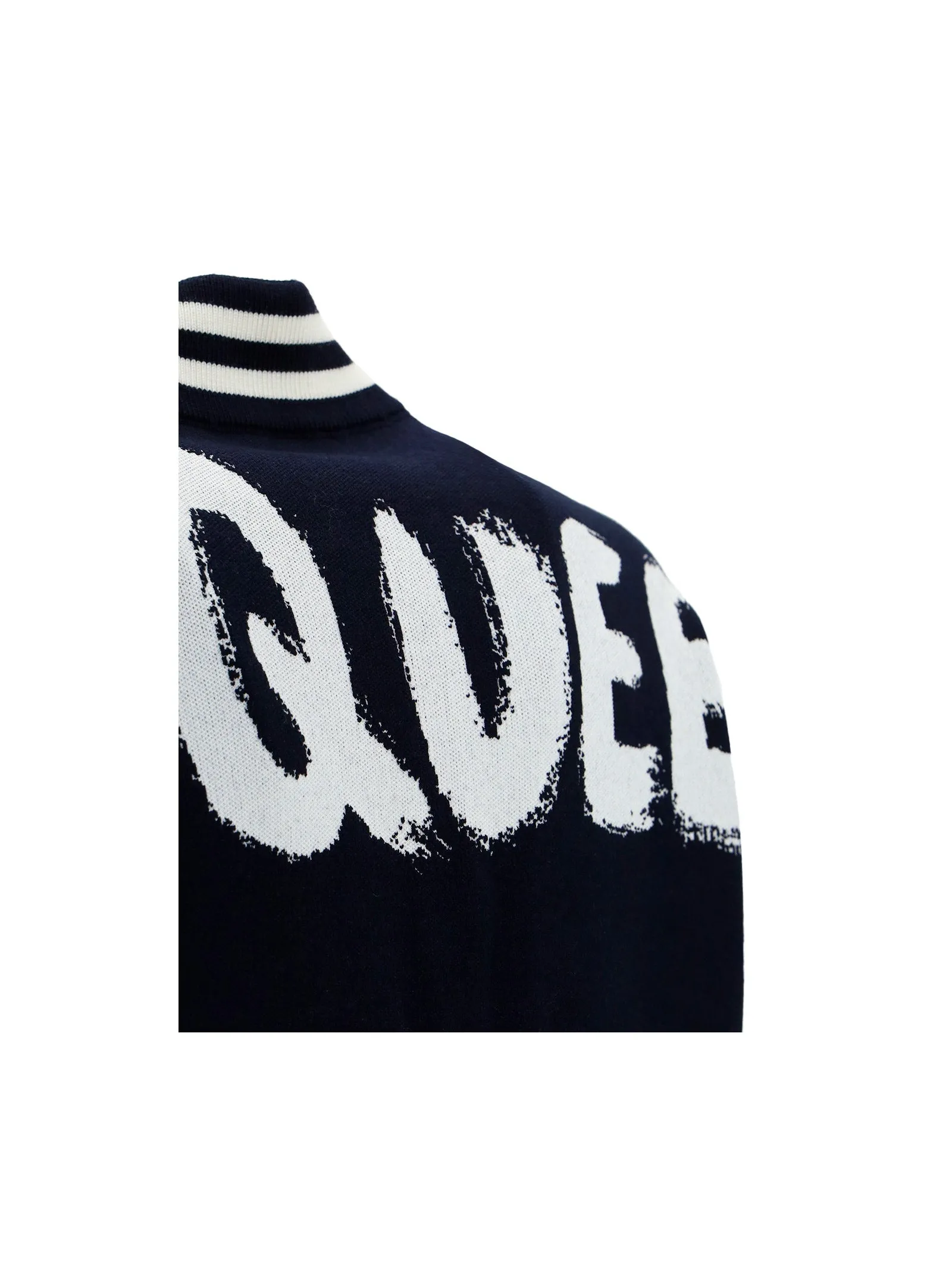 Alexander McQueen Zip-Up College Bomber Jacket