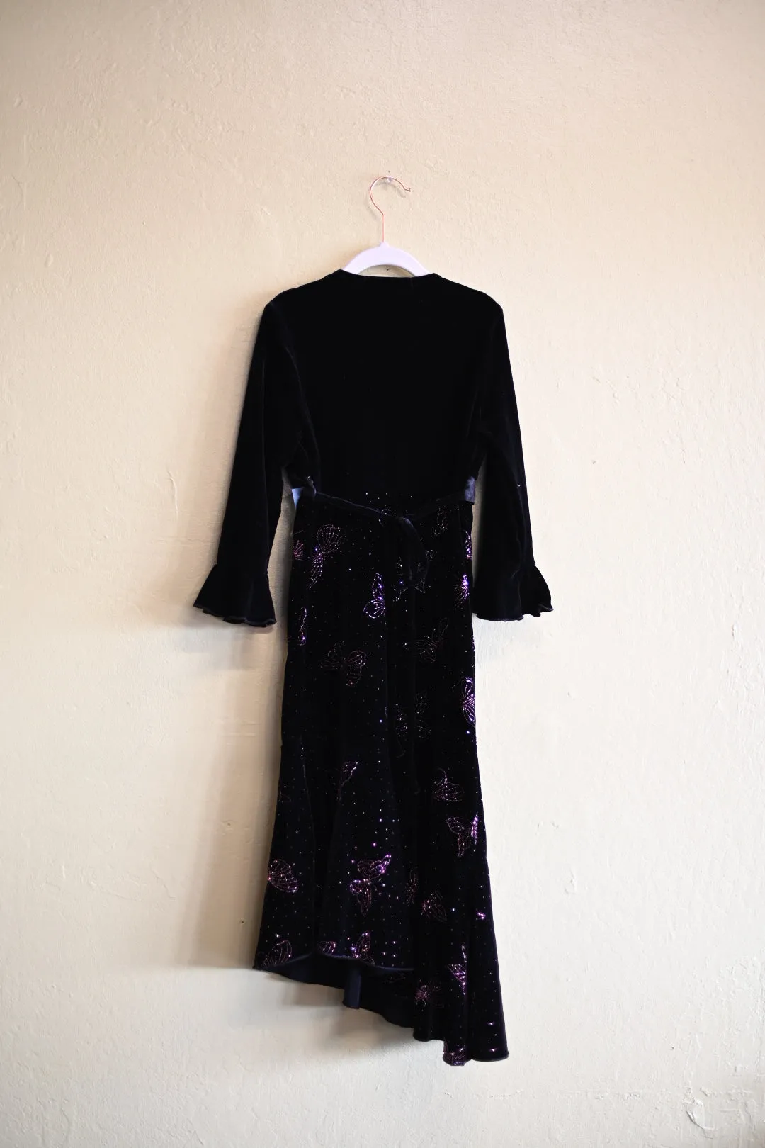 BLACK VELVET DRESS WITH SWEATER (8Y)