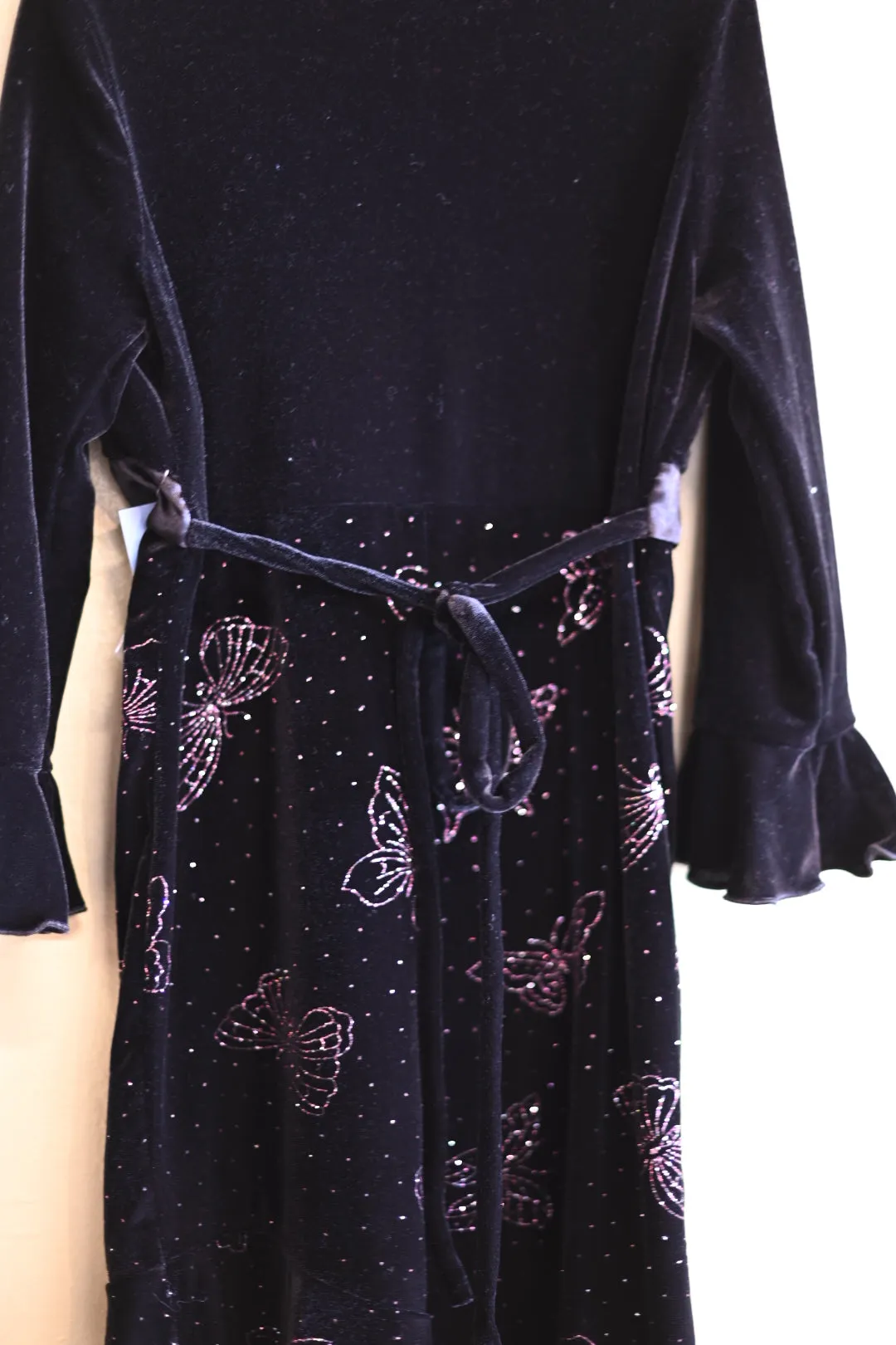 BLACK VELVET DRESS WITH SWEATER (8Y)