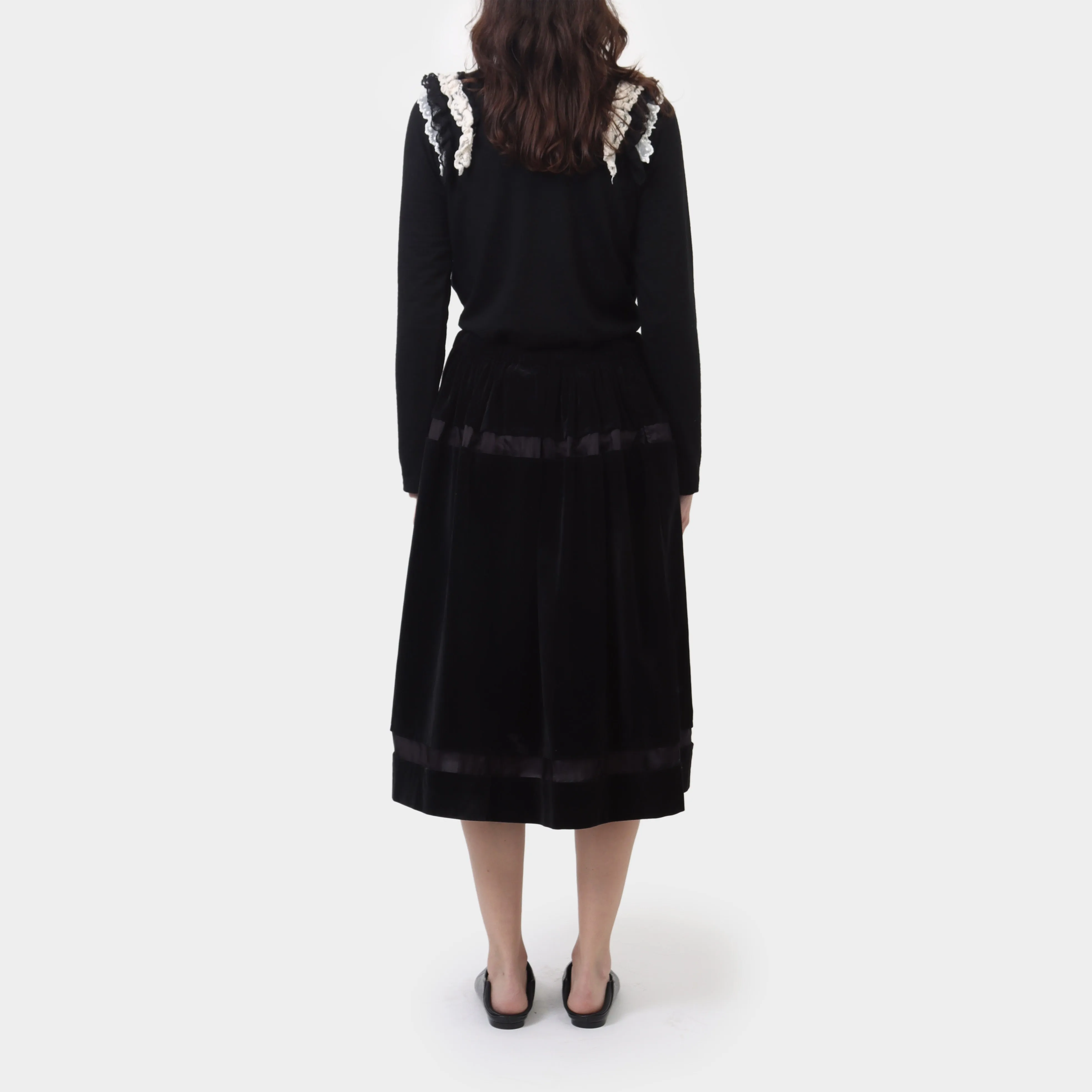 Comme des Garcons Robe de Chambre Panelled Velvet Skirt