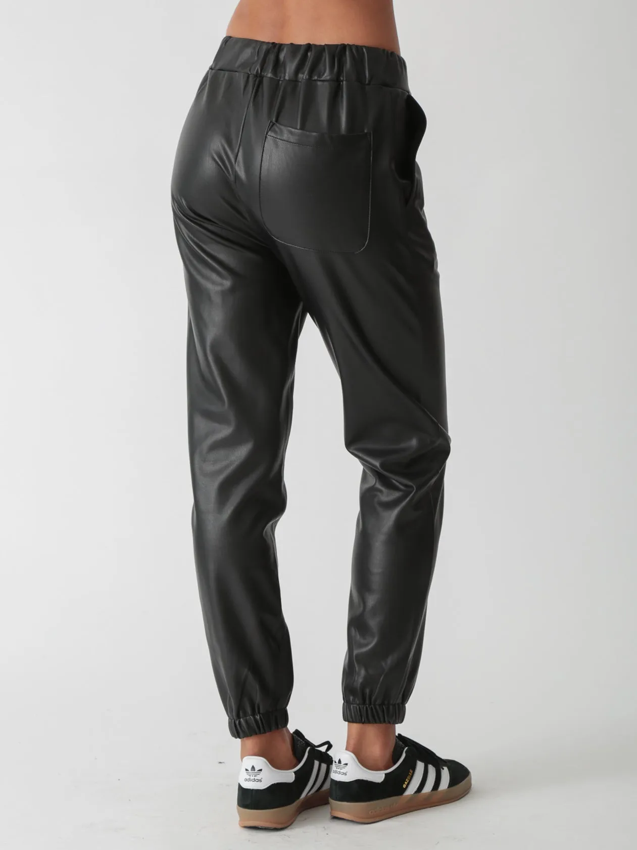 Downtown Vegan Leather Pant - Onyx