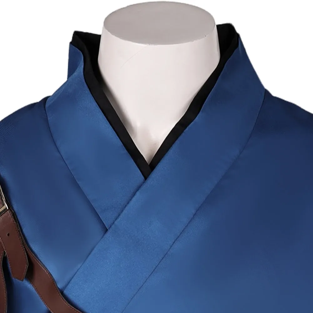 Game Rise of the Ronin Ronin Blue Kimono Cosplay Costume Outfits Halloween Carnival Suit