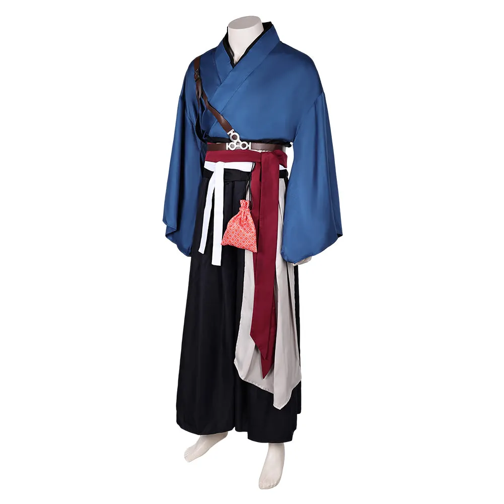 Game Rise of the Ronin Ronin Blue Kimono Cosplay Costume Outfits Halloween Carnival Suit