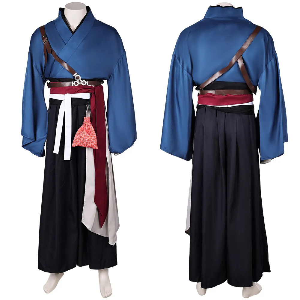 Game Rise of the Ronin Ronin Blue Kimono Cosplay Costume Outfits Halloween Carnival Suit