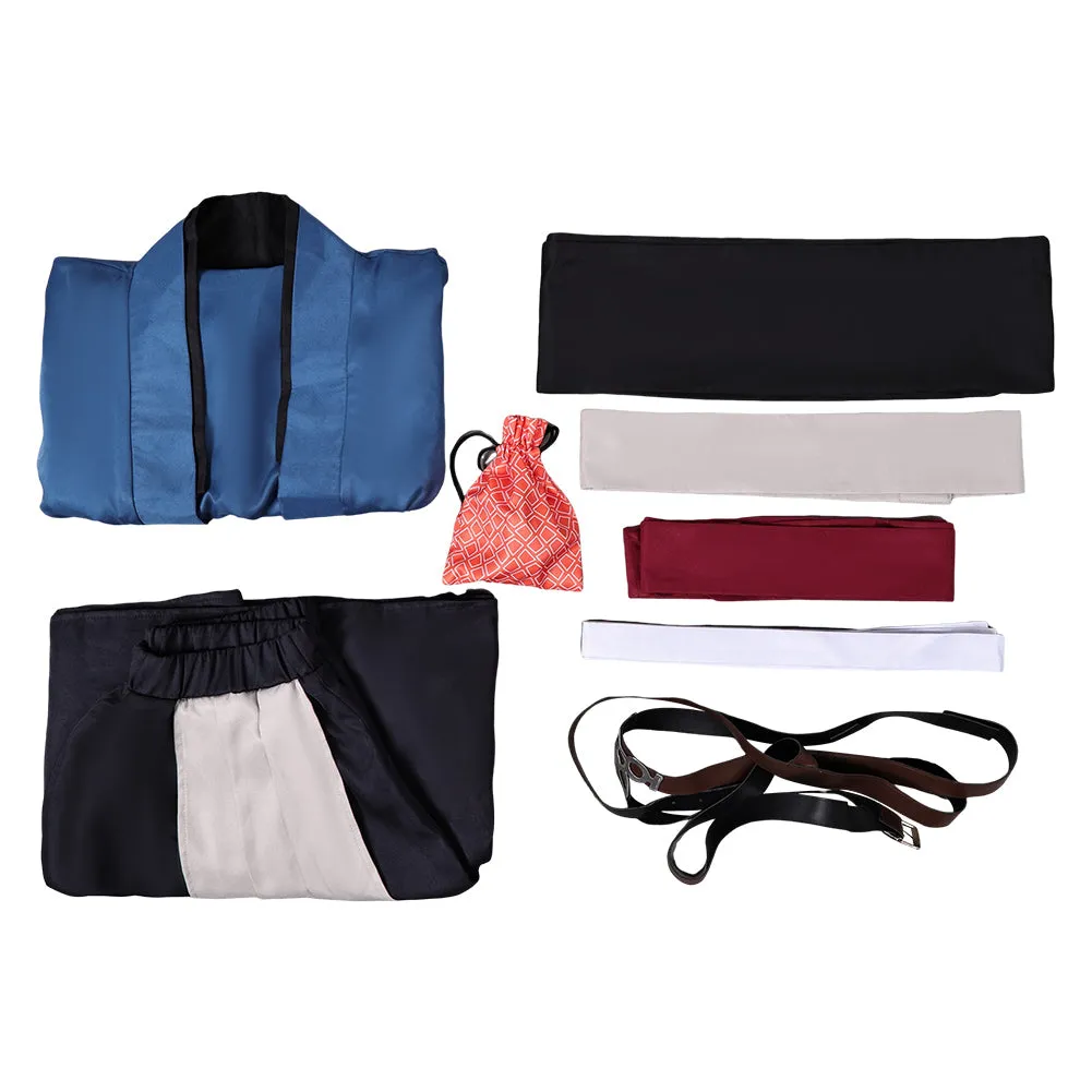 Game Rise of the Ronin Ronin Blue Kimono Cosplay Costume Outfits Halloween Carnival Suit