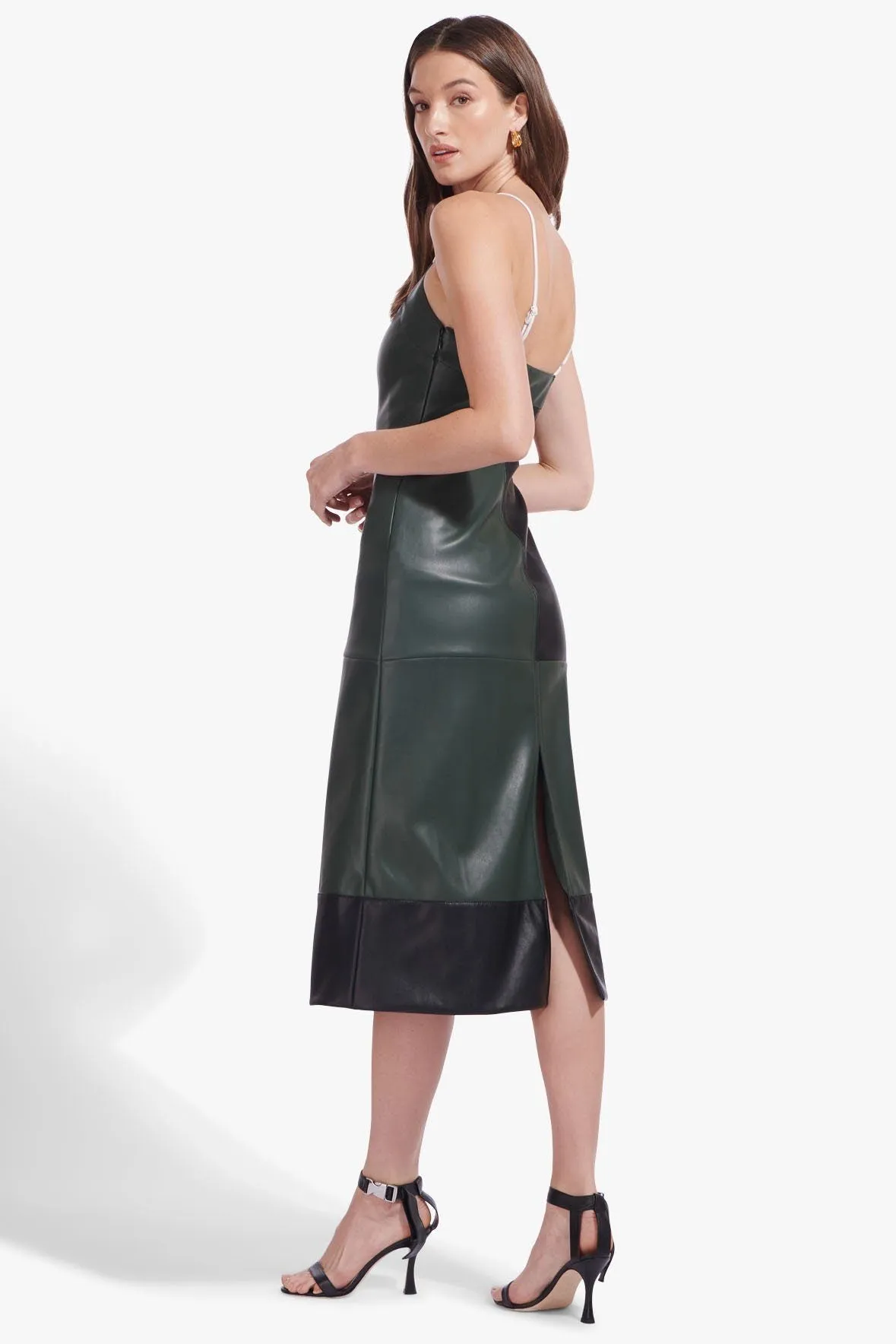 LADDERS DRESS | CYPRESS BLACK VEGAN LEATHER