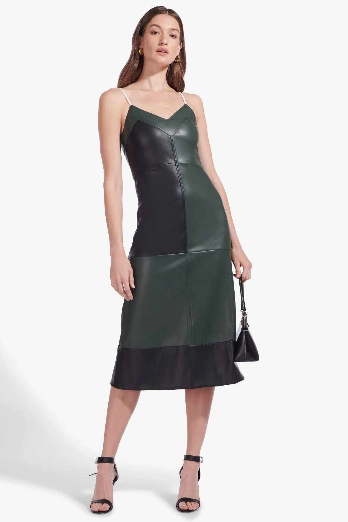 LADDERS DRESS | CYPRESS BLACK VEGAN LEATHER