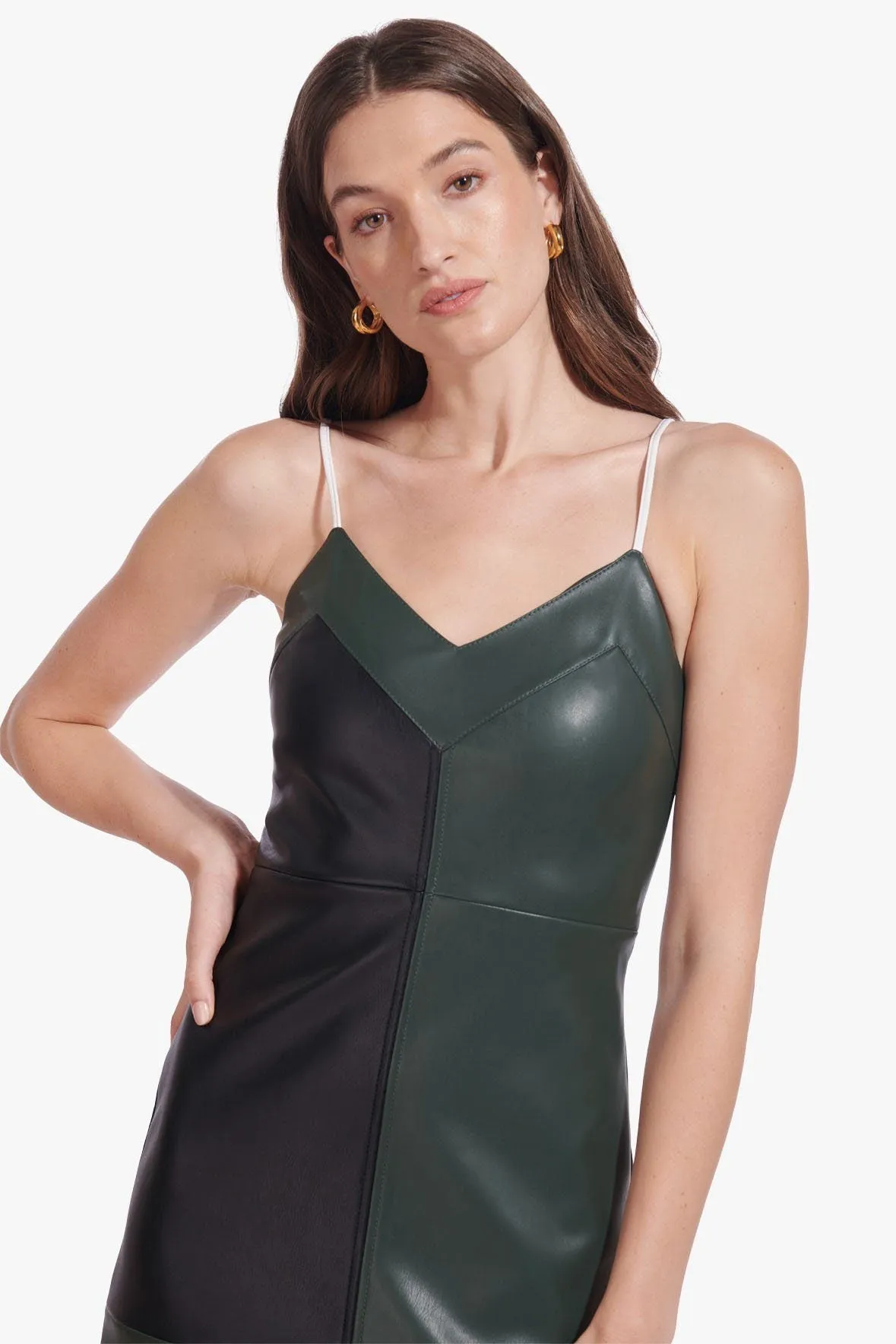 LADDERS DRESS | CYPRESS BLACK VEGAN LEATHER