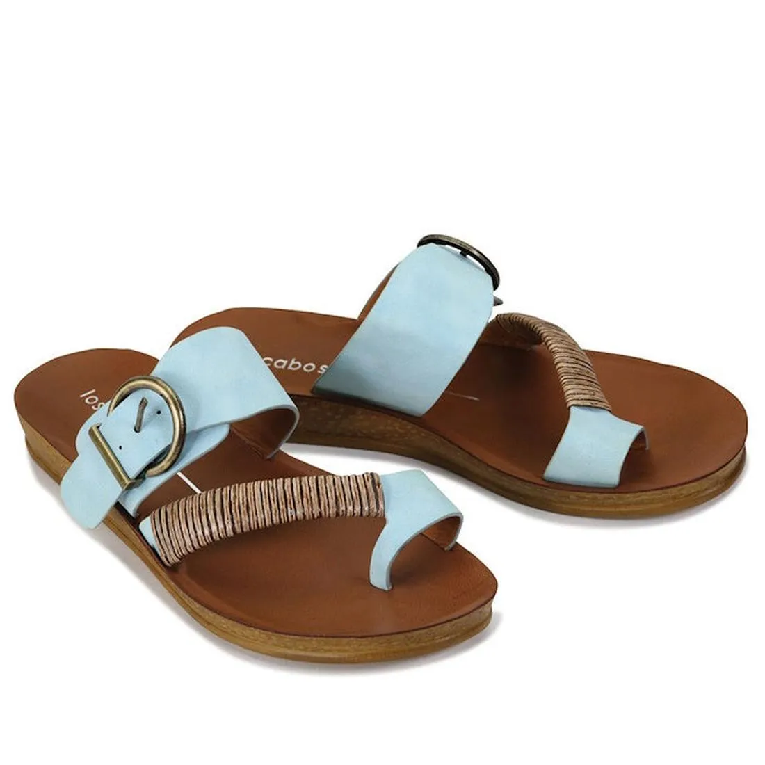 Los Carbos Bria  Chalk Blue Light Flexible Sandal Jandal