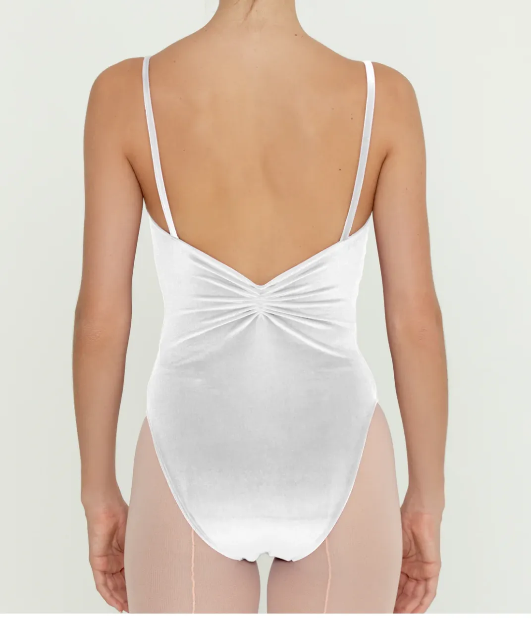 Pinch Front Velvet Leotard