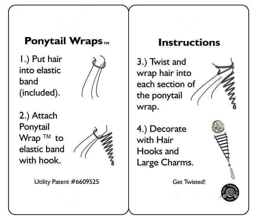 Ponytail Wrap Brown Leather All Rivets - 6 Inch Ponytail Holder