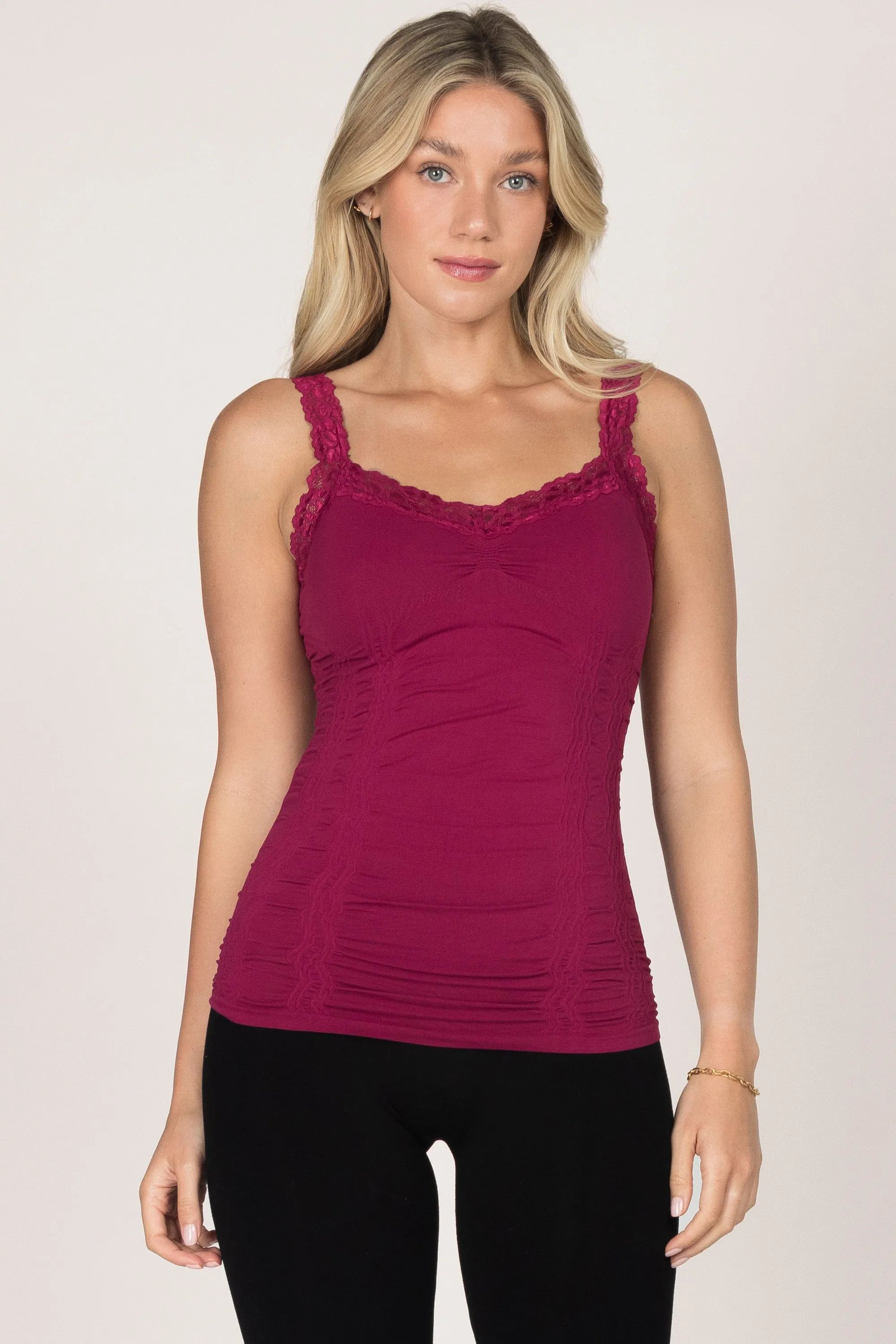Seamless Corset Camisole with Lace