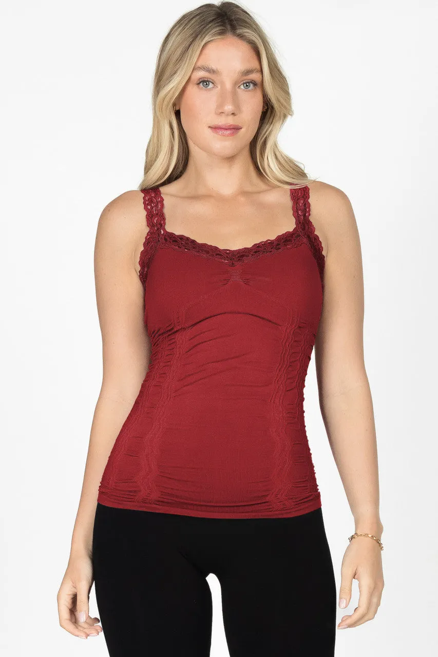 Seamless Corset Camisole with Lace