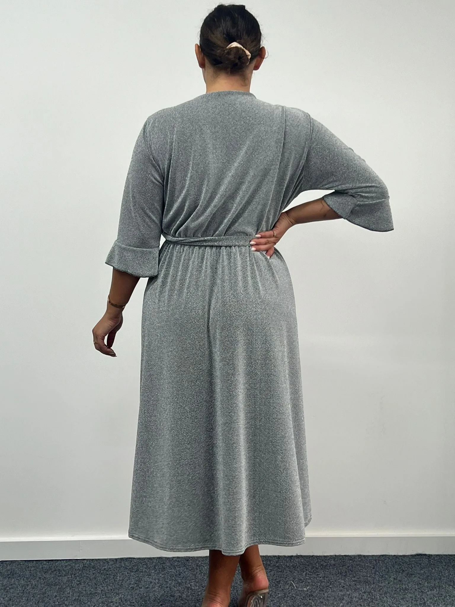 Silver Sparkly Roxy Midaxi Dress
