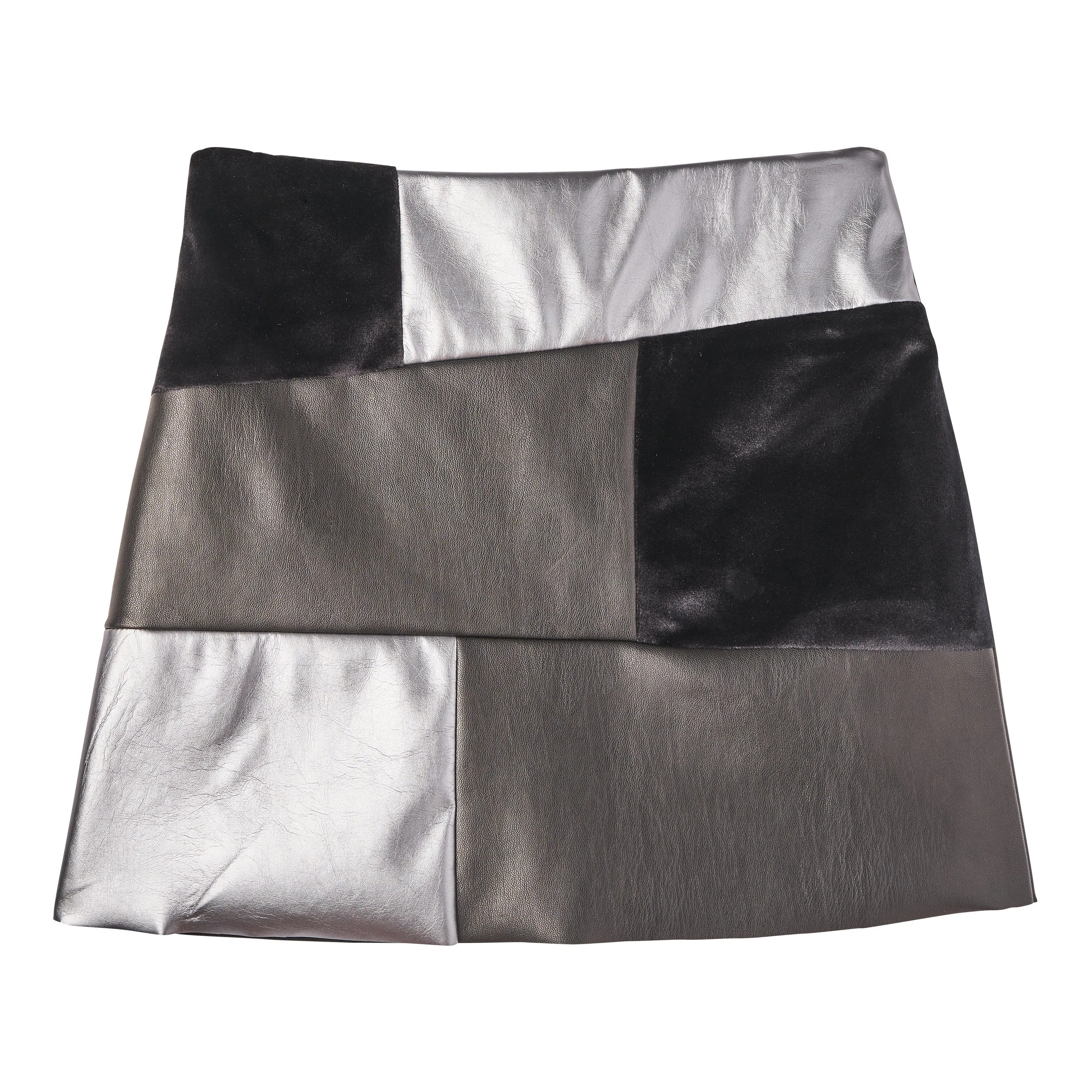 Velvet Patched Skirt