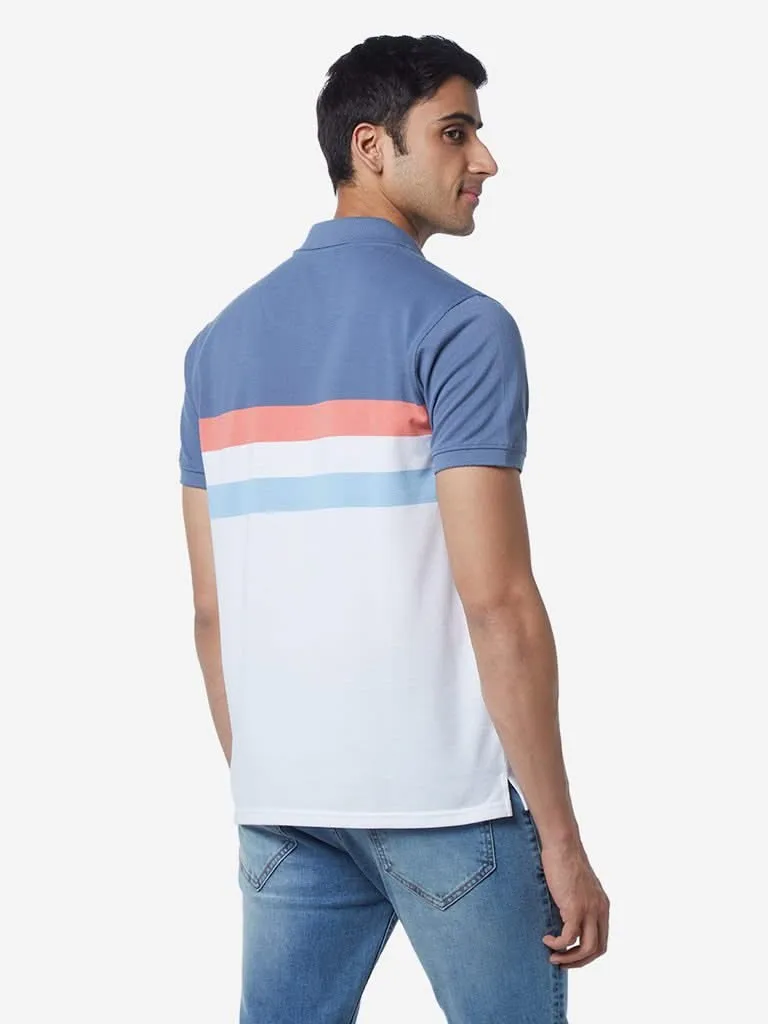 WES Casuals Multi-hued Slim-Fit Polo T-Shirt