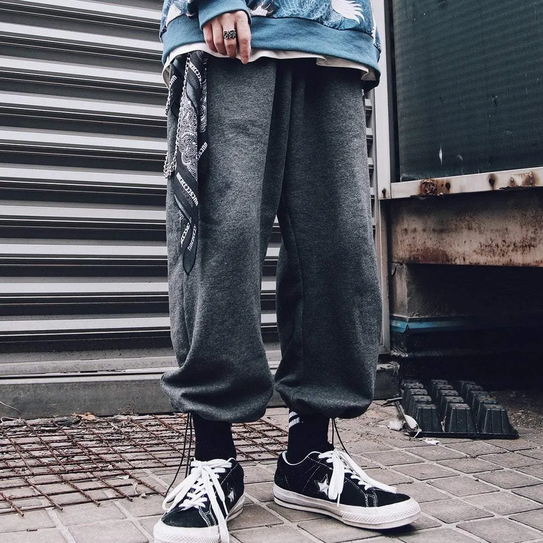 WLS Chains Belt Loose Pants