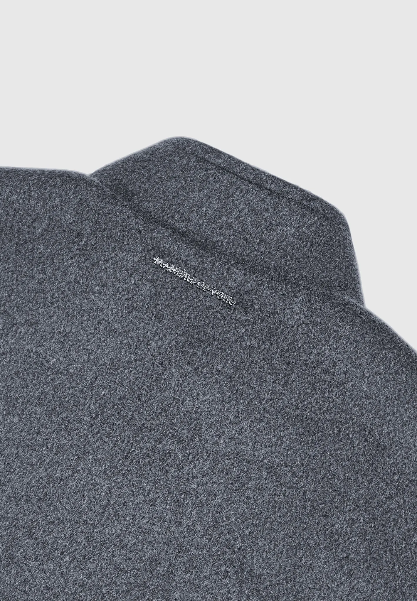 Wool Blend Marl Bomber Jacket - Charcoal Grey