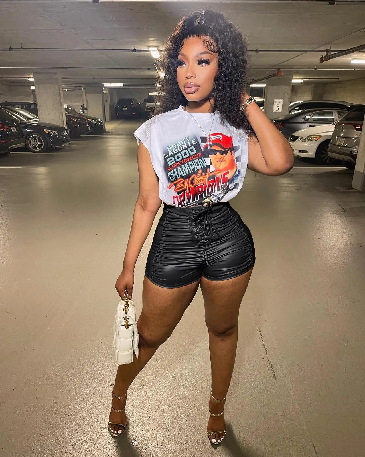 XIANGTUIBAO  Cross-Border E-Commerce Source Factory 2022 New Women's Shorts Fashion Pleated High Waist PU Leather Shorts